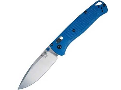 typer av slipningar - kniv Benchmade Bugout delvis platt slipning - knifestock